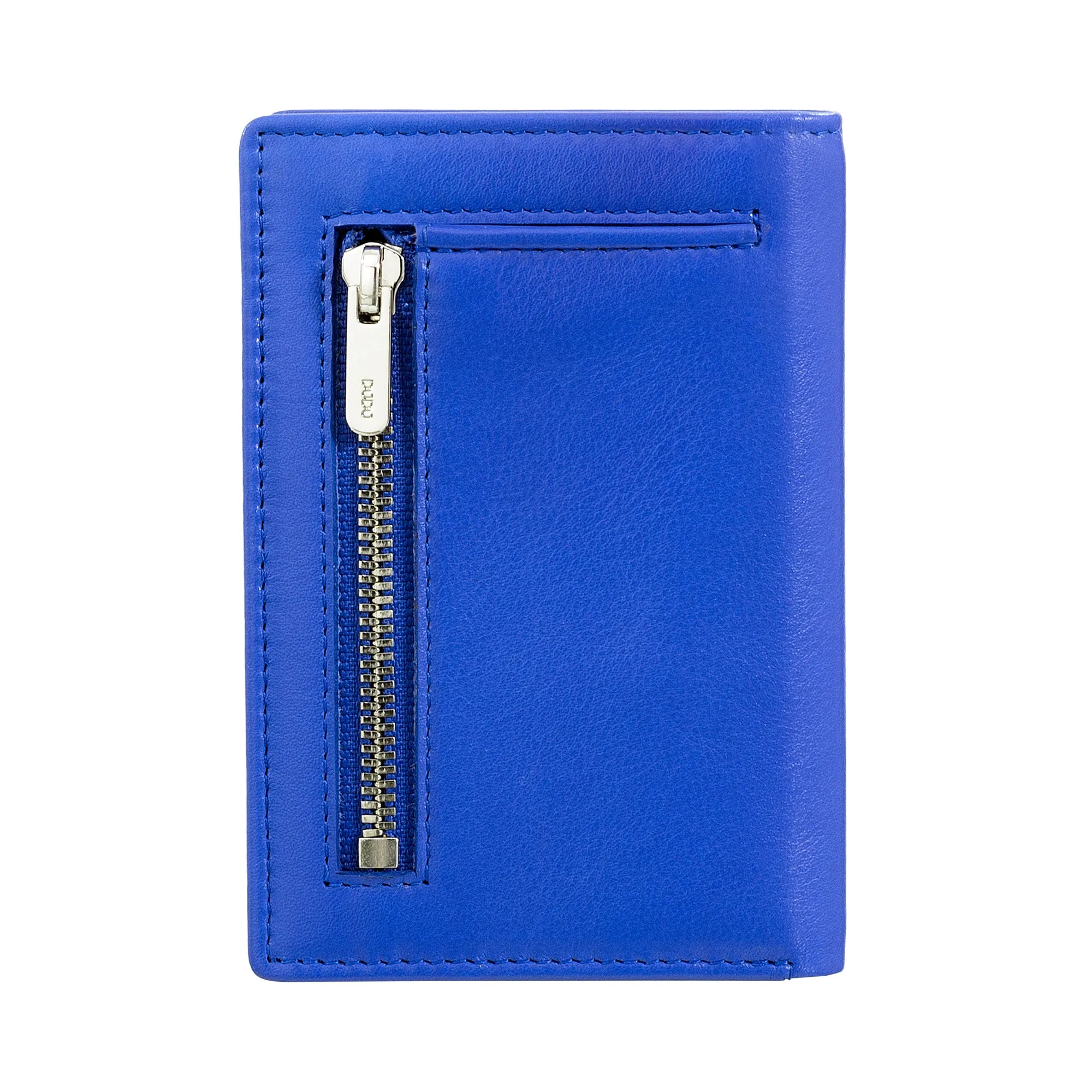 DUDU Men's Wallet in Small Leather, Compact Slim Men's Wallet with Credit Card holder, Cash banknotes holder, Door Zip, with RFID protection